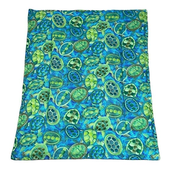 Dog Pet Cat Mat/Bed, Green Teal Turtles, 18 x 24 - Picture 1 of 4